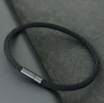 Couple Wearable Lucky Beads Simple Woven Hand Strap Black - Shop at LoveMi