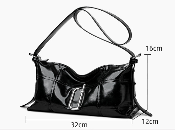 New Pillow Bag Oil Wax Leather Crack Soft Tote Crossbody Quality,q 100