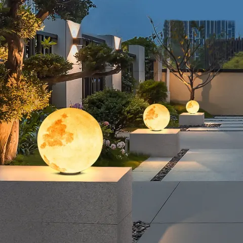 Pillar Lamp Outdoor Wall Moon Light Power-on Door