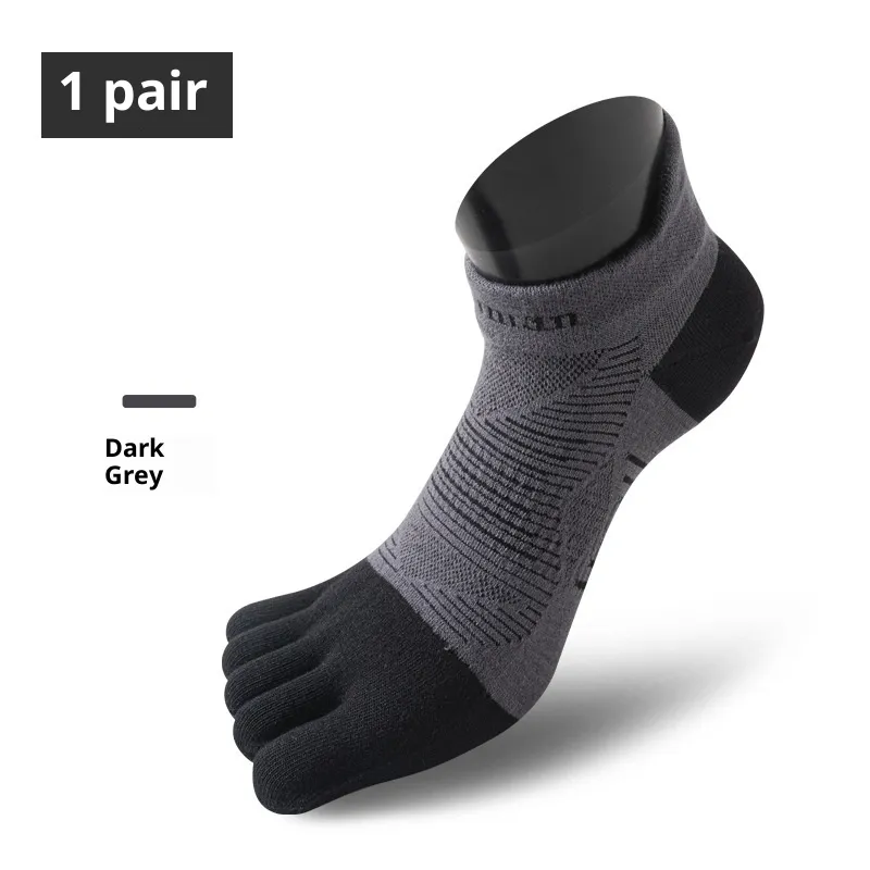 Running Tier Wear-resistant Thin Quick-drying Split Toe Athletic Socks - Dark Grey