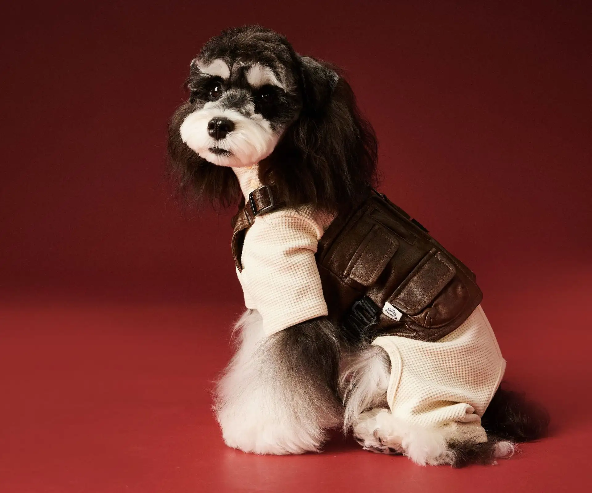 Tony Bear Dog Clothes Autumn And Winter Waffle Four-legged Pet Clothing