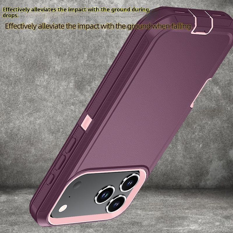 Applicable To New 17promax Three-proof Robot Solid Color Phone Case