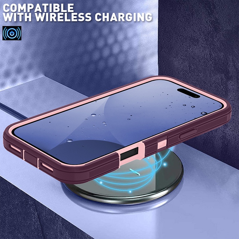 Applicable To New 17promax Three-proof Robot Solid Color Phone Case