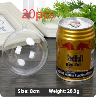 Transparent hollow ball - 8Cm 20Pcs