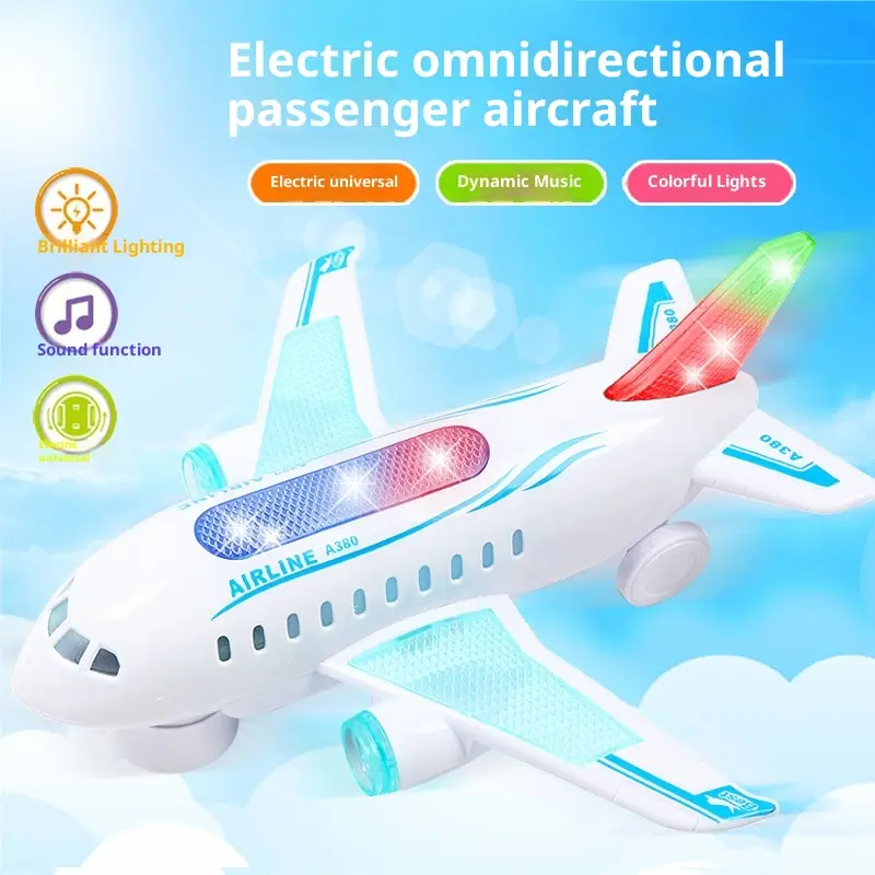 Children's Model Toy Luminous Electric Universal Music Air Plane