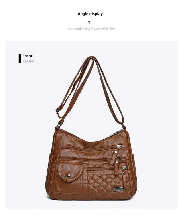 Niche High grade One shoulder Crossbody Bag Brown - Shop at LoveMi