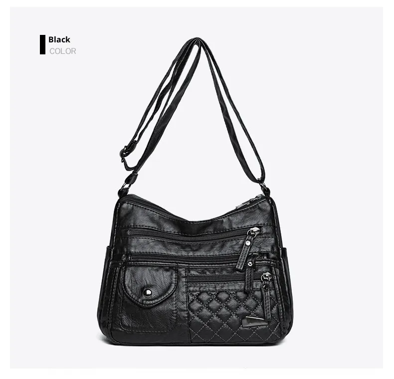 Niche High-grade One-shoulder Crossbody Bag - Black