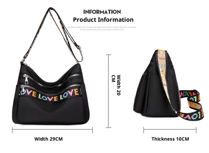 Large Capacity Oxford Cloth Crossbody Bag: Soft Texture for Everyday Comfort (