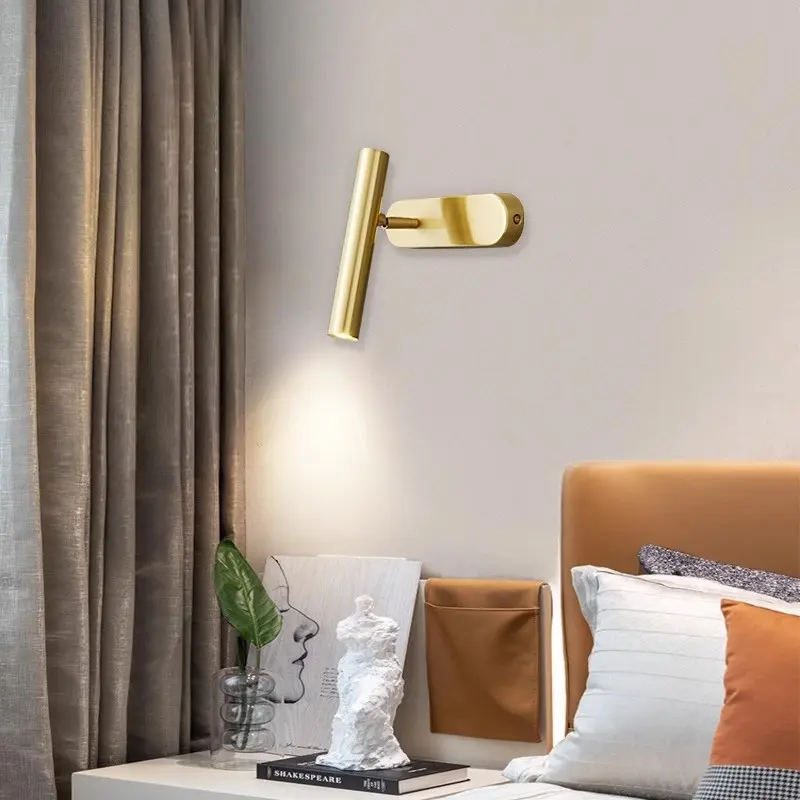 Copper Wall Lamp Bedroom Bedside Stair Spotlight