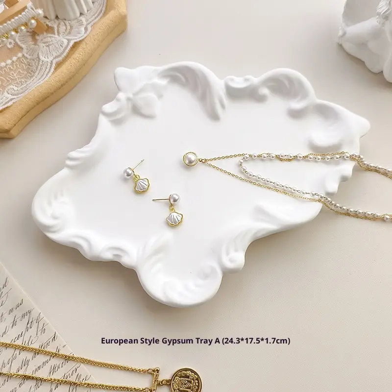 European-style Baroque Style Gypsum Ins Jewelry Display Plate