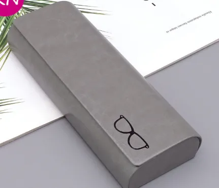 High grade Simple Leather Glasses Case Gray - Shop at LoveMi
