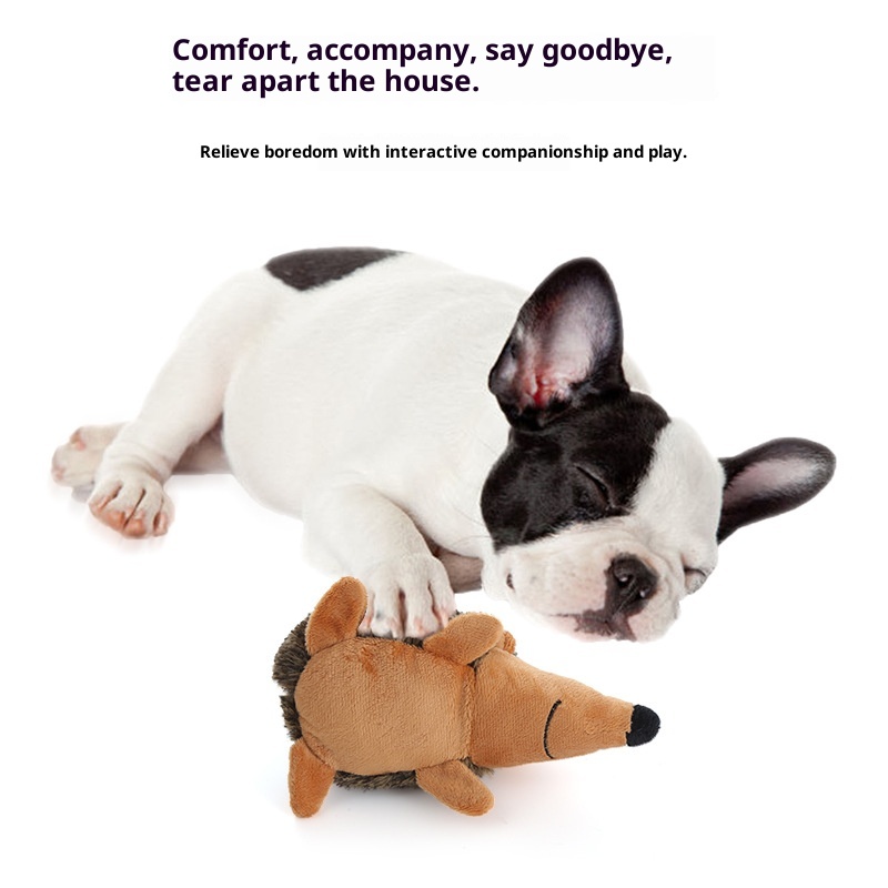 Cute Little Hedgehog-shaped Bite-resistant Washable Plush Dog Toy