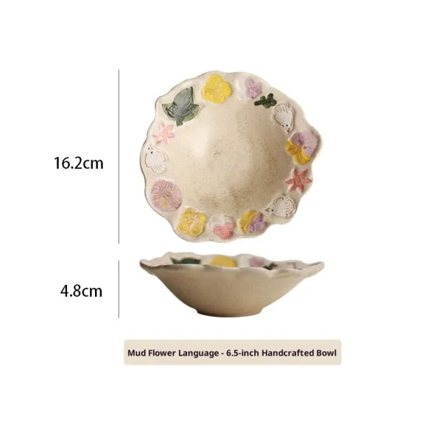 Colorful Hand painted Flower Plate Breakfast Plate Italian Pasta Dish Bowl - Shop at LoveMi