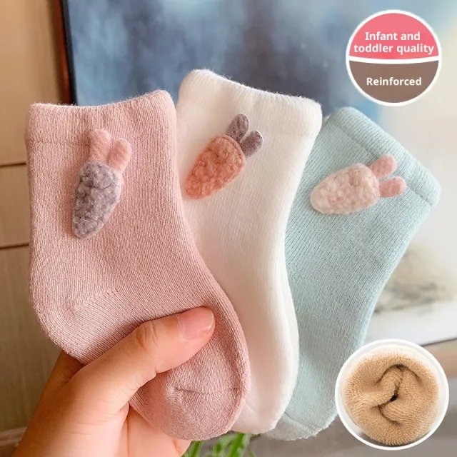 Baby Socks Cartoon Giraffe Winter Thicken Thermal Cute Radish - Shop at LoveMi