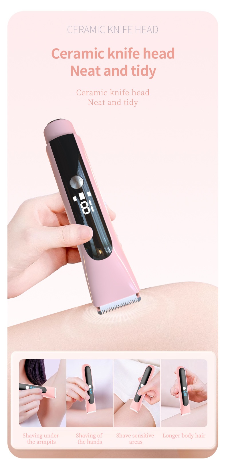 Hair Removal Device Women's Double-headed Lady Shaver Private Pubic Hair
