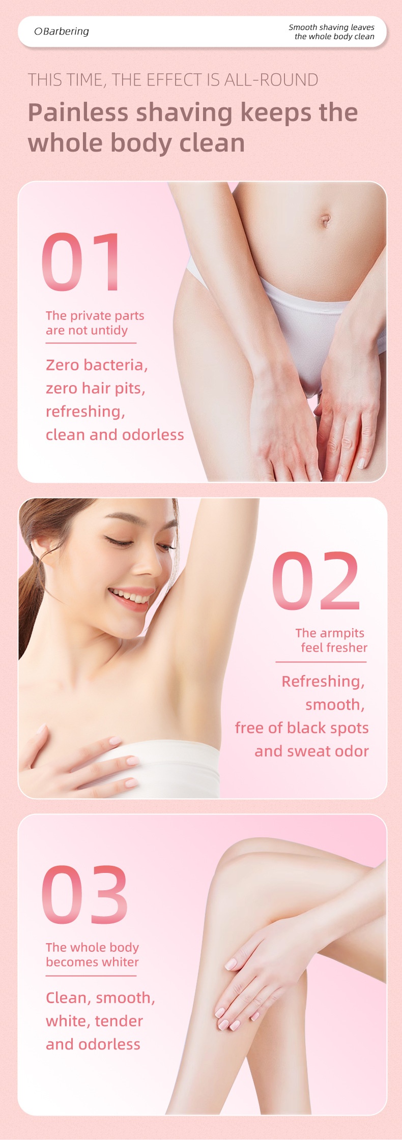 Hair Removal Device Women's Double-headed Lady Shaver Private Pubic Hair