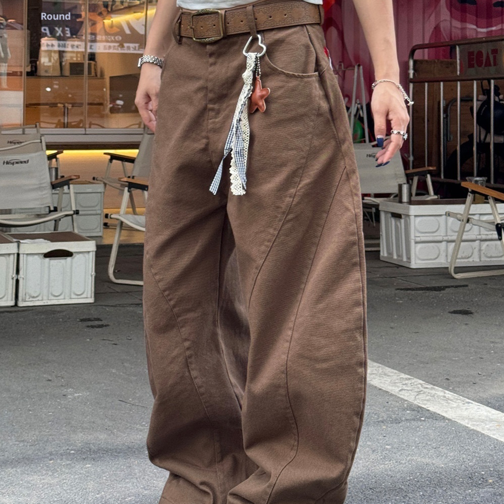 Street Retro Star Letters Embroidered Jeans For Women