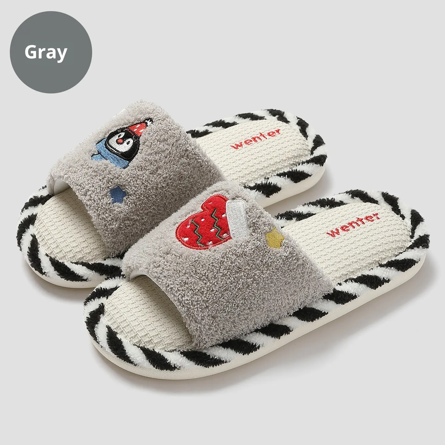 Breathable Sweat-absorbent Home Indoor Cotton Wear-resistant Fluffy Slippers Wholesale