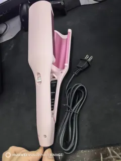 Hair Curling Iron 32mm Deep Wave Hair Curler 4 Temperature Adjustable Fast Heating Crimping Iron Styler Wand For All Hair Style - Pink - View 1