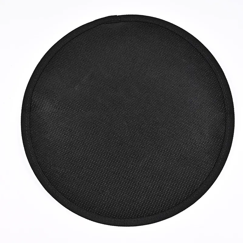 Black Round Barbecue Mat Fireproof Pad High Temperature Resistant Oil Resistant Flame-proof Mat Camping