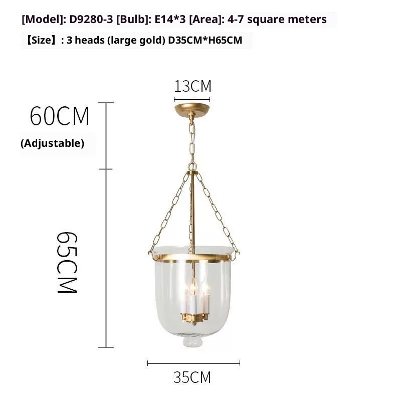 Dining Table Creative And Slightly Luxury Glass American Style Chandelier - Image 4