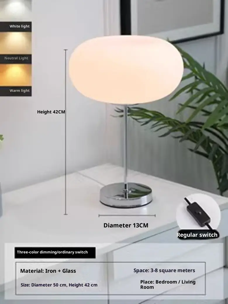 Medieval Bedside Decorations Glass Lamp
