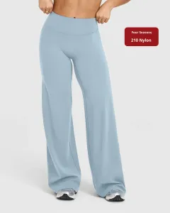 Slimming Casual Straight-leg Women's Wide Leg Sports Yoga Pants - Windmill Blue - View 1