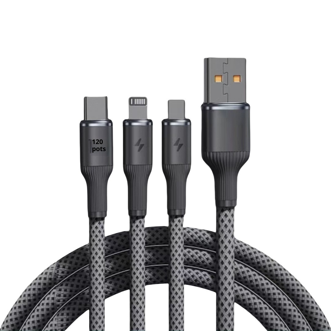 One-to-three Super Fast Charge Data Cable – 2 M