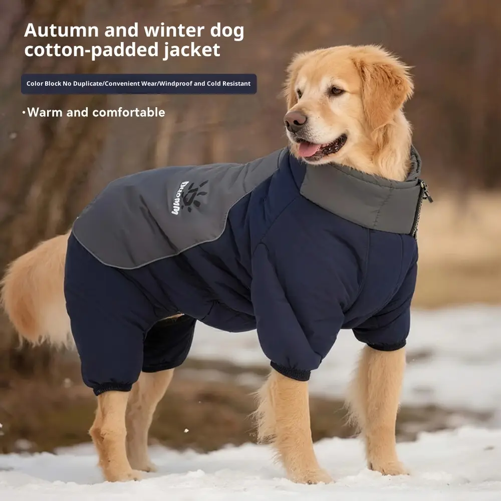 Thick Jacket Cotton Clothes Highlight Strong Reflective Dog Cotton Clothes