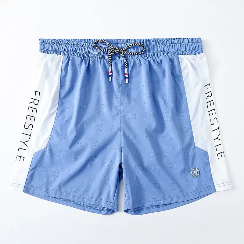 Polyester Men's Anti-embarrassment Comfortable Loose Large Size Five-point Beach Pants Quick-drying Can Be Washed
