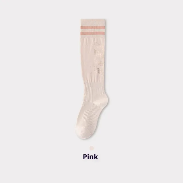 Tennis Socks Female Professional Grade Sports Compression Stockings Micro Pressure Pink - Shop at LoveMi