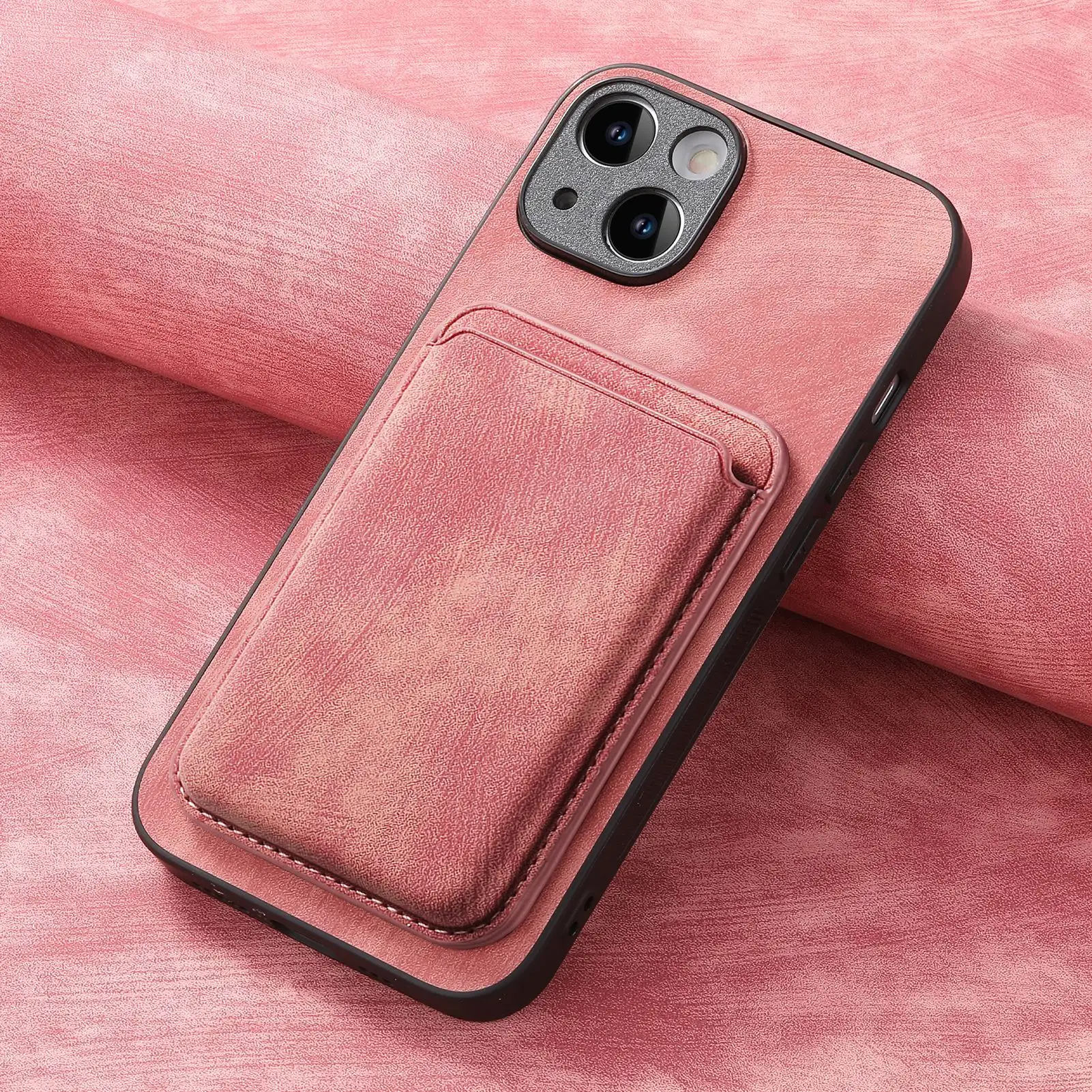 Magnetic Phone Case Fine Hole Card Holder Protective Cover