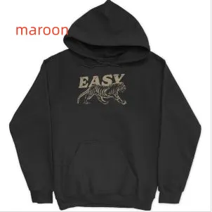 Drop shoulder Sleeve Casual Sports Hoodie Sweater Maroon - Shop at LoveMi