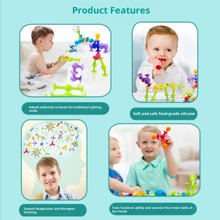 Changeable Viscose Stitching Luscious Suctions Educational Assembled Toys