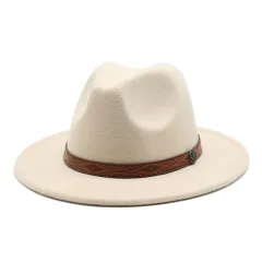 Army Green Ribbon Decoration Tibetan Top Hat Western Cowboy Hat - Beige 2 - View 1