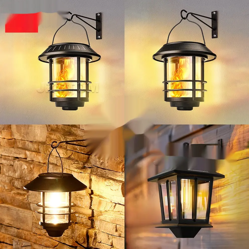 Solar Wall Lamp Outdoor Waterproof Retro Courtyard