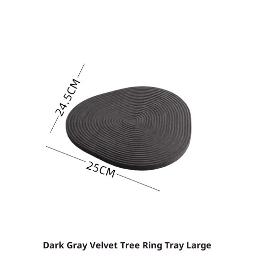 Jewelry Display Stand Multi-color Flannel Tree Wheel Necklace Bracelet Display Tray - Large Dark Grey