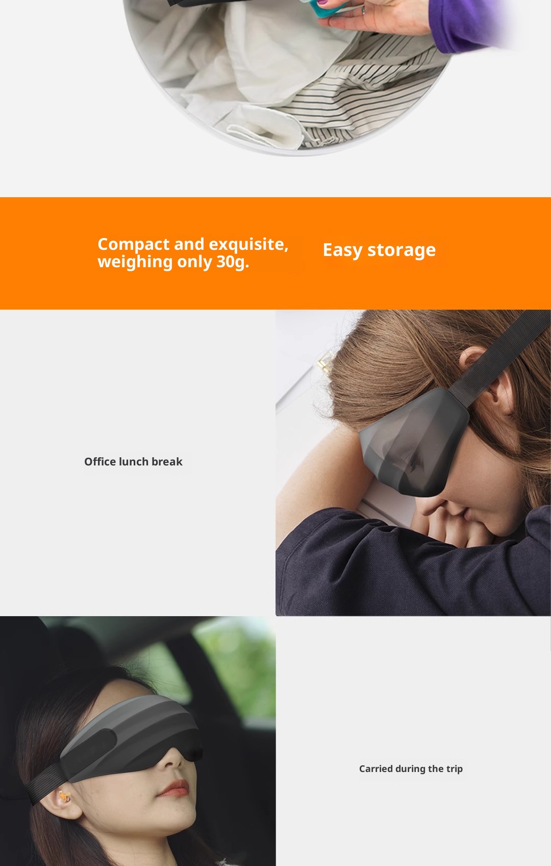 3D Contoured Sleep Mask