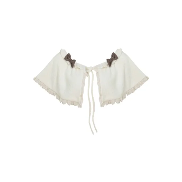 Apricot Knitted Top Brown Hip Skirt Shawl Shawl - Shop at LoveMi