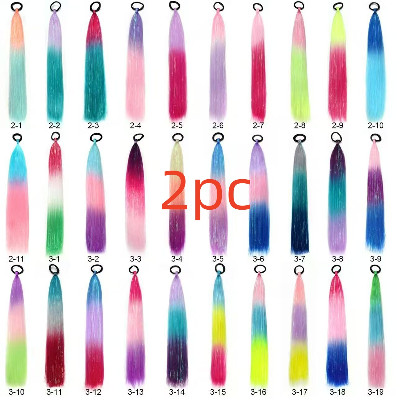 Laser Silk Women's European And American Ponytail Boxing Braid Color Wig 7