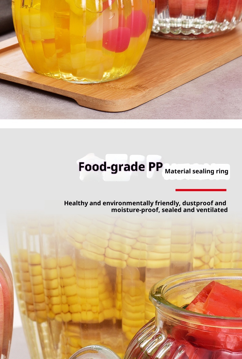 Large Capacity Thickened Glass Sealed Can With Lid