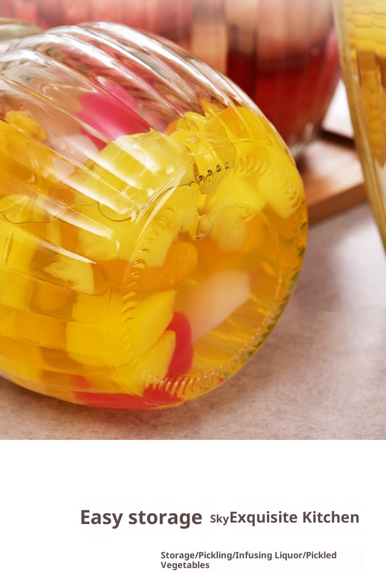 Large Capacity Thickened Glass Sealed Can With Lid