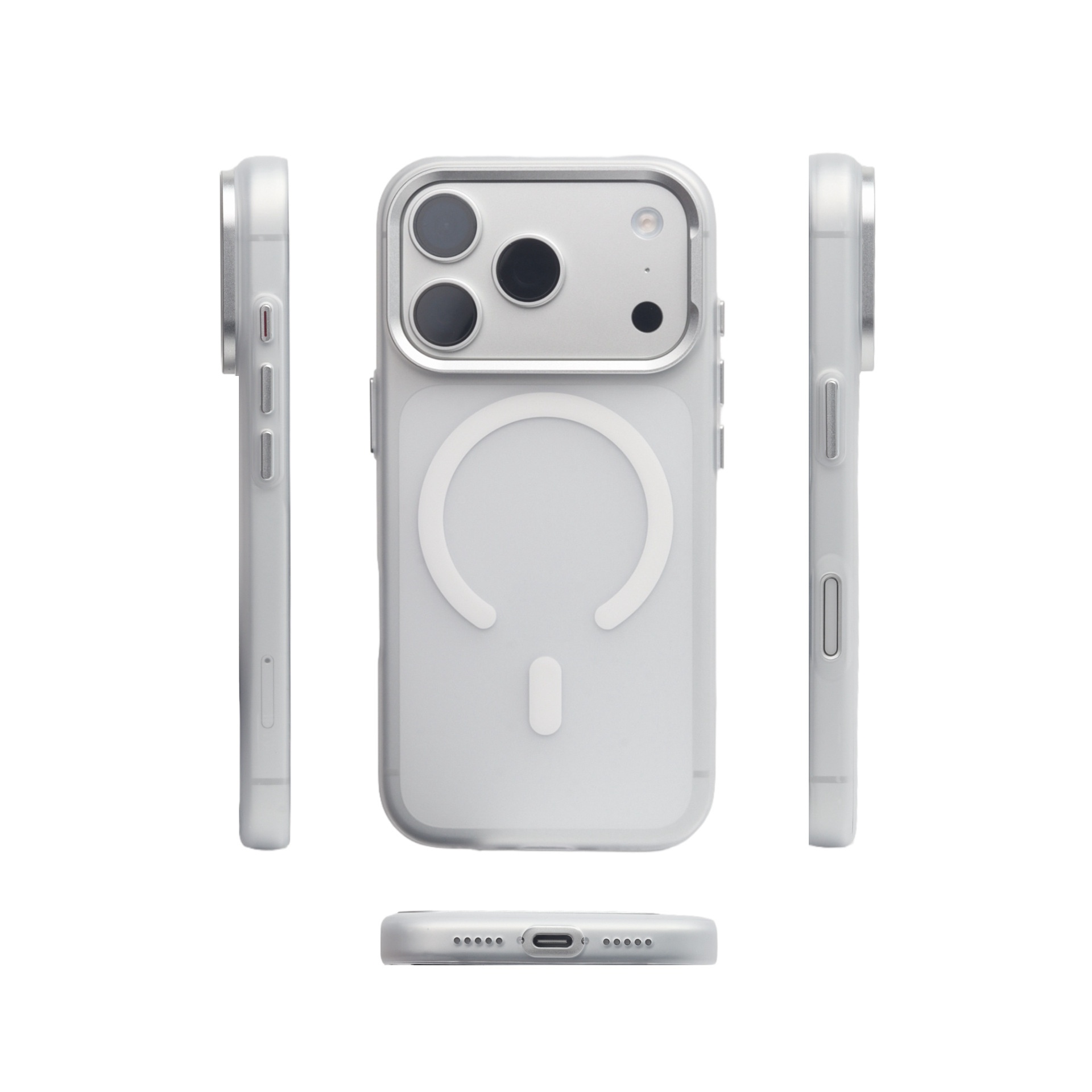 Frosted Magnetic Suction Suitable For 17promax Phone Case PC Skin Feeling Drop-resistant