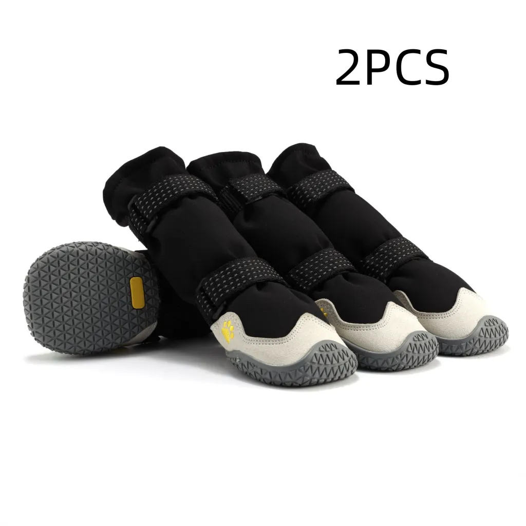 Soft-soled No Heel Slippage Medium Large Dog Shoes - Black And Gray - View 1