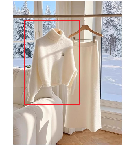 High-grade White Temperament Thick Sweater Skirt Suit - Image 8