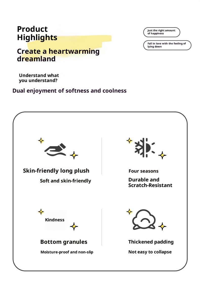 Pet Cat Nest Straight Rabbit Plush Pet Bed Round