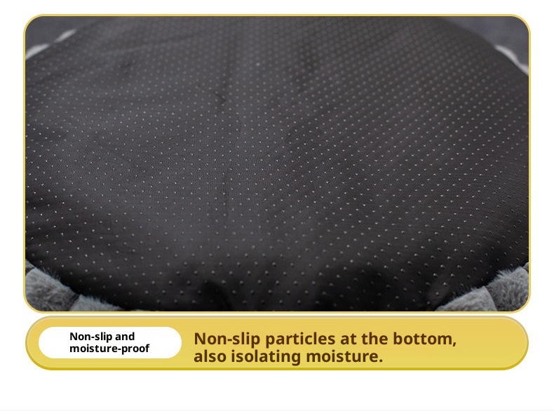 Pet Cat Nest Straight Rabbit Plush Pet Bed Round