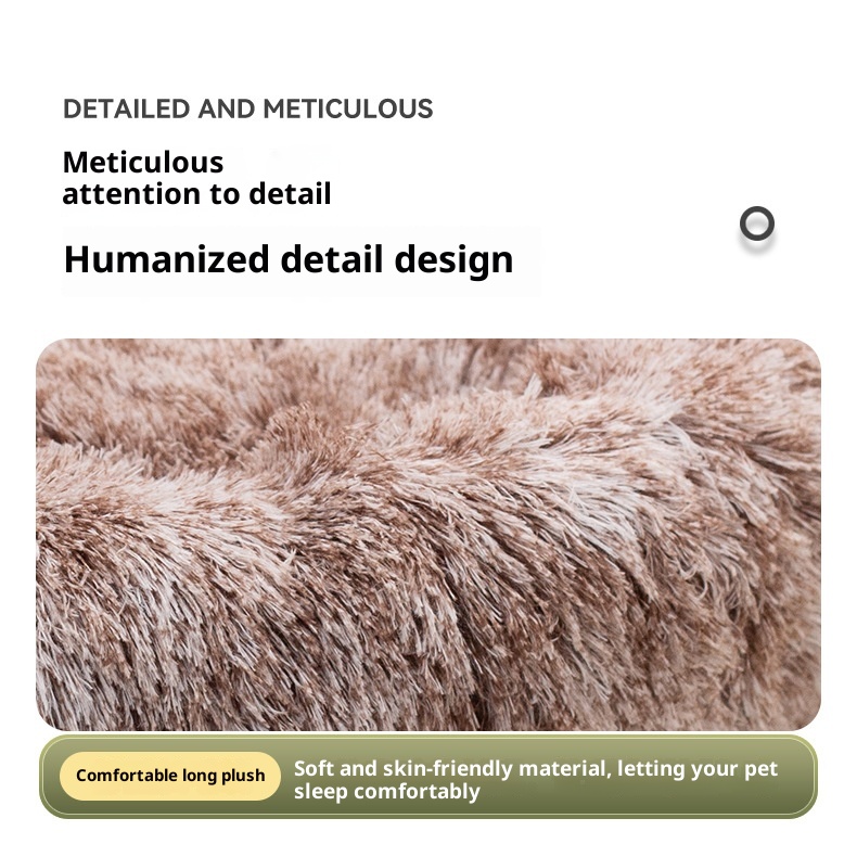 Plush Kennel Two-color Thickened Pet Bed Good-looking