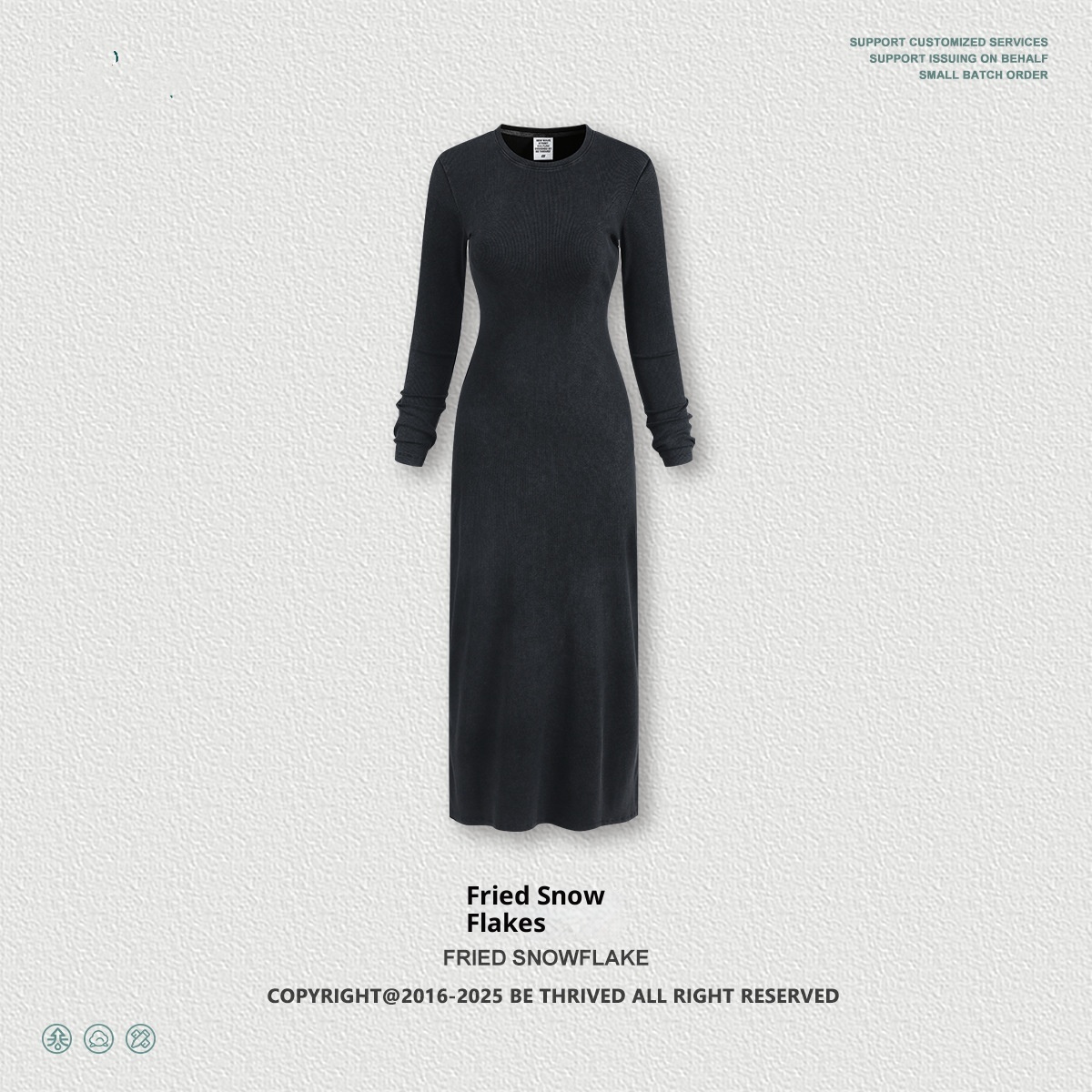 Long Sleeve Dress Split Sheath Dress For Women Fried Snowflake - Shop at LoveMi