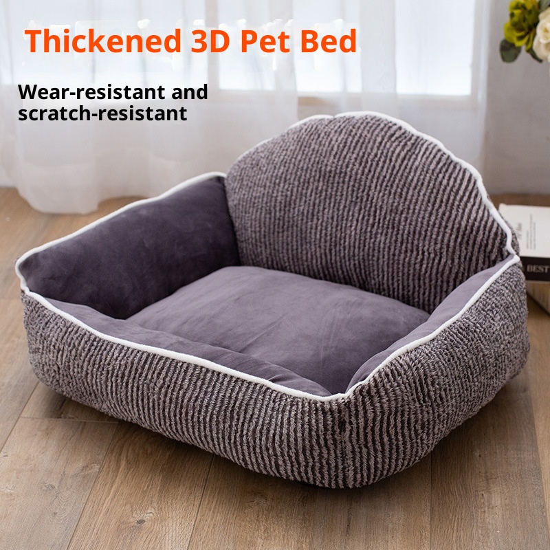 Short Plush Pet Sofa Cute Small And Medium Sized Kennel